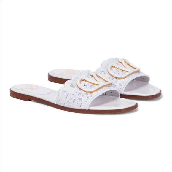 Valentino VLogo Laser Cut Slides - Picture 1 of 3